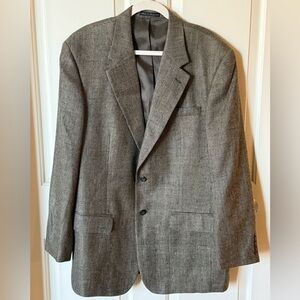 Savile Row 100% Silk Blazer | Houndstooth | 44R Approx | Quiet Luxury
